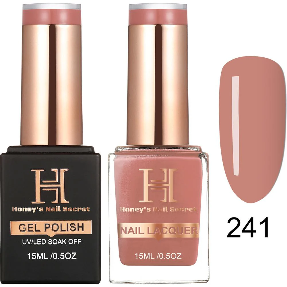 Honey's Nail Secret Duo - UV/LED Soak Off Gel Polish 0.5 oz. + Nail Lacquer 0.5 oz. - #HP 241