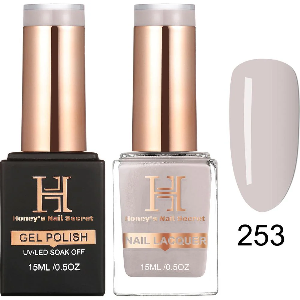 Honey's Nail Secret Duo - UV/LED Soak Off Gel Polish 0.5 oz. + Nail Lacquer 0.5 oz. - #HP 253