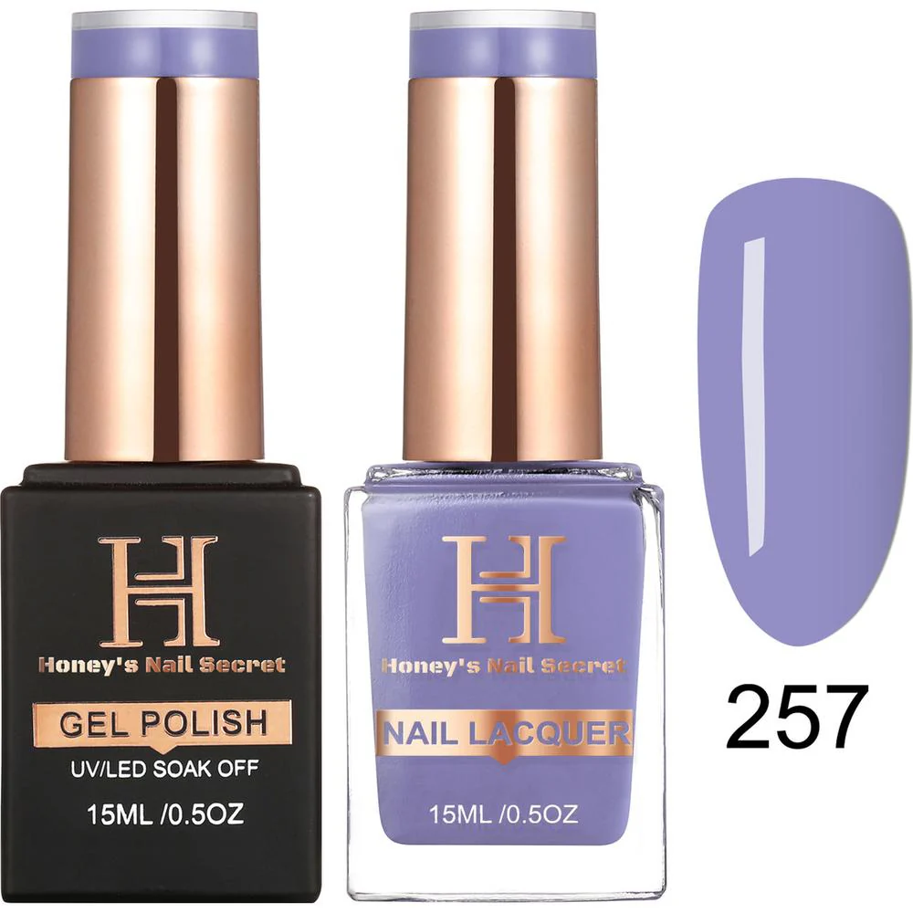 Honey's Nail Secret Duo - UV/LED Soak Off Gel Polish 0.5 oz. + Nail Lacquer 0.5 oz. - #HP 257