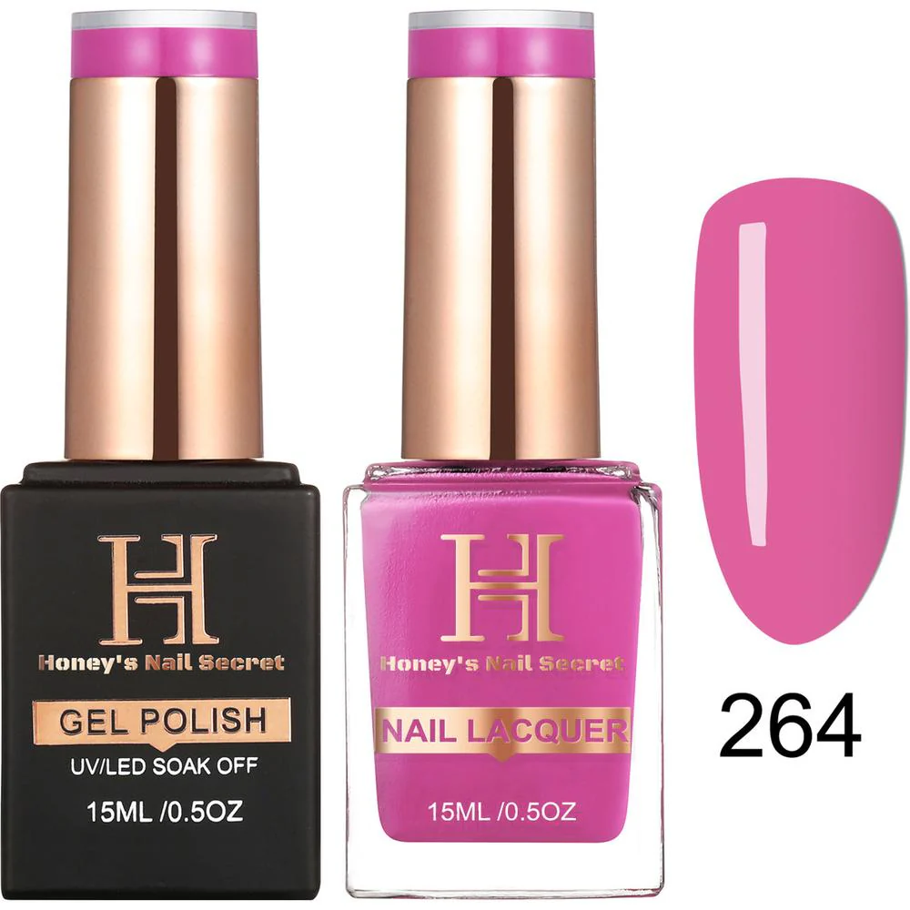 Honey's Nail Secret Duo - UV/LED Soak Off Gel Polish 0.5 oz. + Nail Lacquer 0.5 oz. - #HP 264