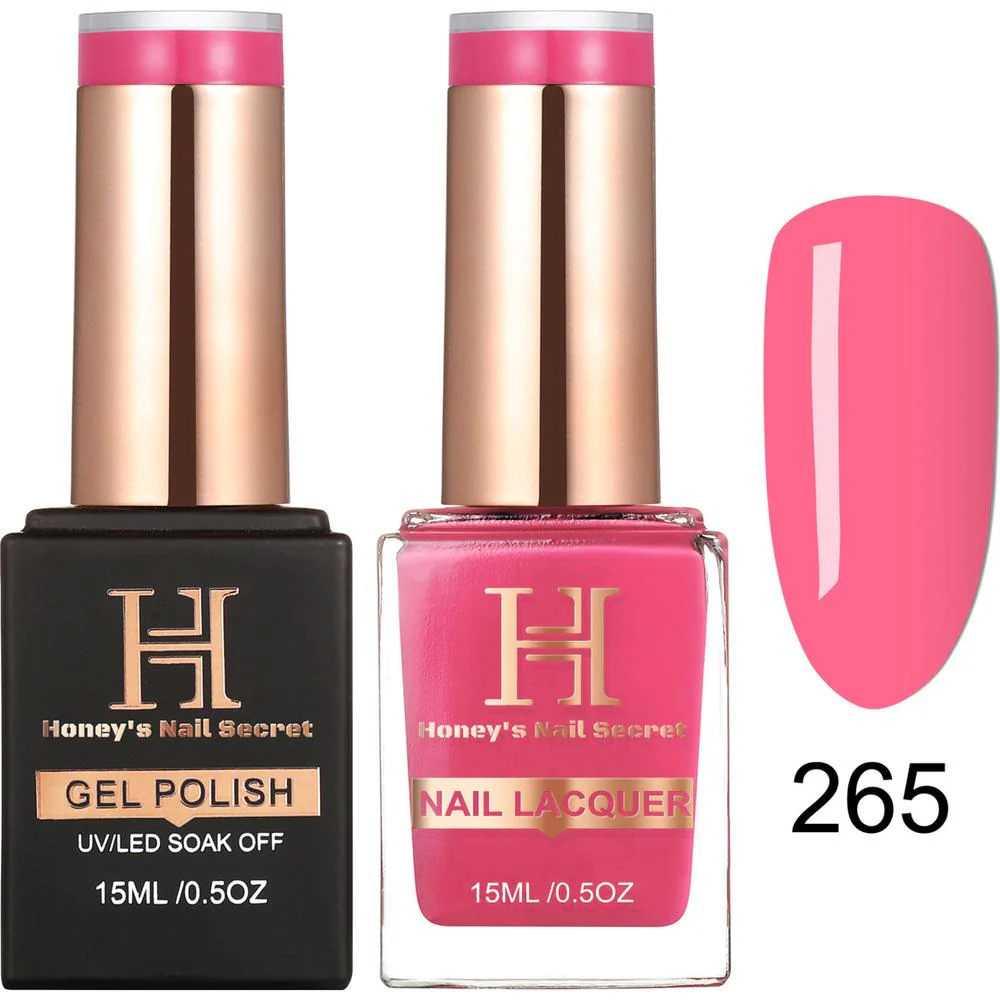 Honey's Nail Secret Duo - UV/LED Soak Off Gel Polish 0.5 oz. + Nail Lacquer 0.5 oz. - #HP 265