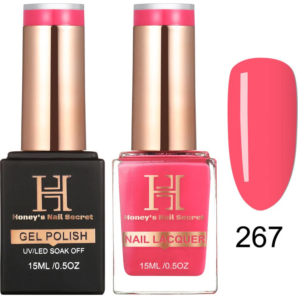 Honey's Nail Secret Duo - UV/LED Soak Off Gel Polish 0.5 oz. + Nail Lacquer 0.5 oz. - #HP 267