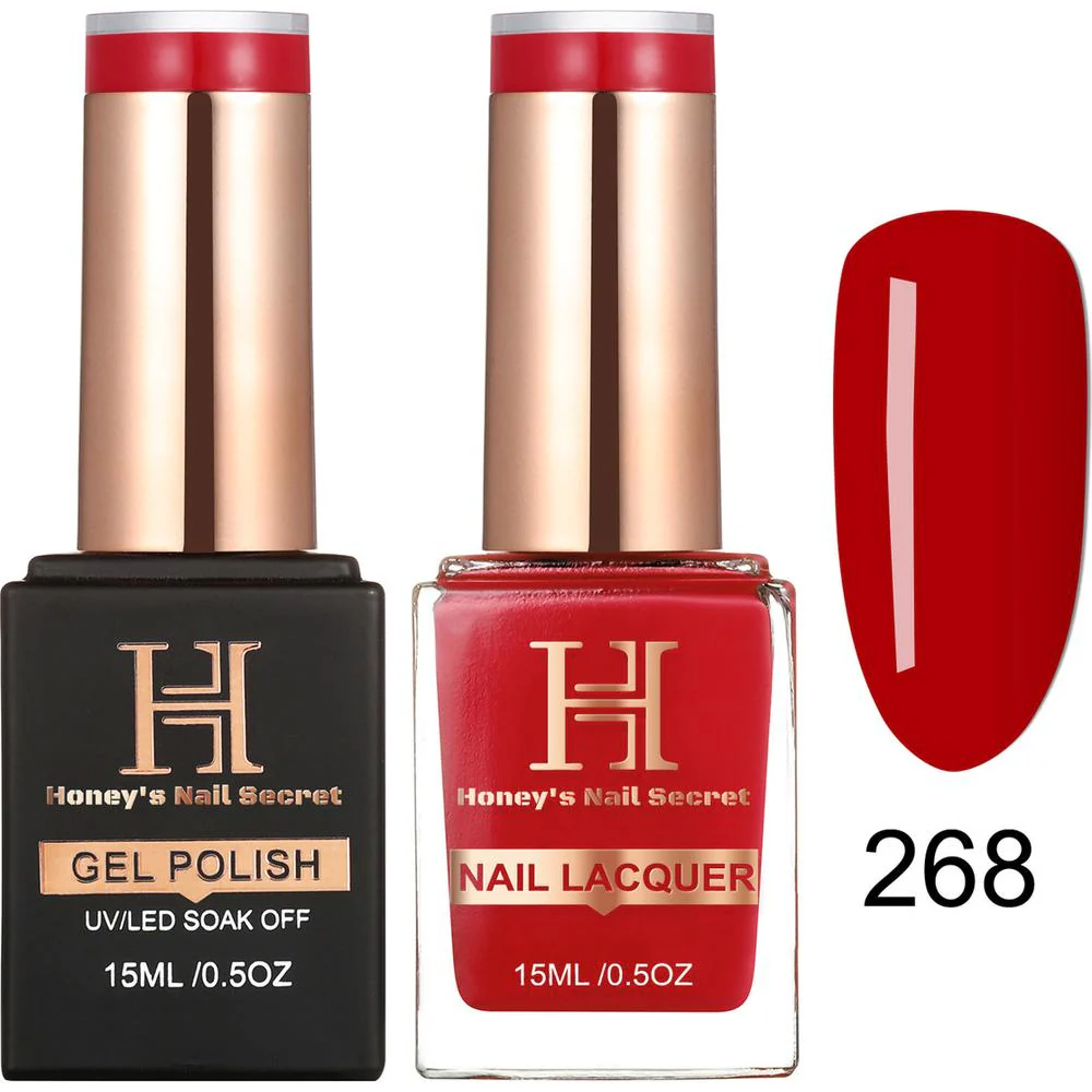 Honey's Nail Secret Duo - UV/LED Soak Off Gel Polish 0.5 oz. + Nail Lacquer 0.5 oz. - #HP 268