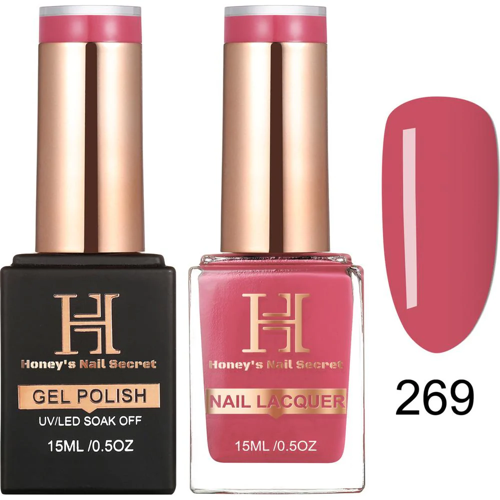 Honey's Nail Secret Duo - UV/LED Soak Off Gel Polish 0.5 oz. + Nail Lacquer 0.5 oz. - #HP 269