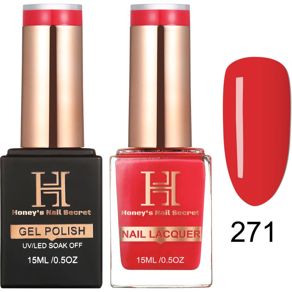 Honey's Nail Secret Duo - UV/LED Soak Off Gel Polish 0.5 oz. + Nail Lacquer 0.5 oz. - #HP 271