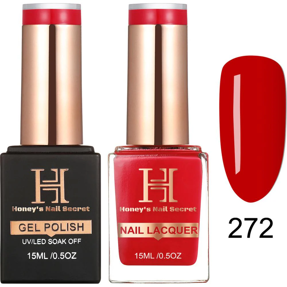 Honey's Nail Secret Duo - UV/LED Soak Off Gel Polish 0.5 oz. + Nail Lacquer 0.5 oz. - #HP 272