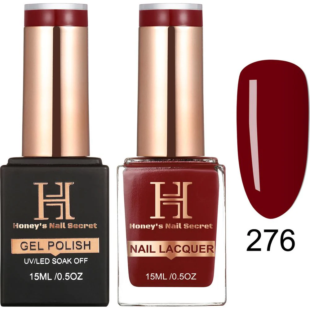 Honey's Nail Secret Duo - UV/LED Soak Off Gel Polish 0.5 oz. + Nail Lacquer 0.5 oz. - #HP 276