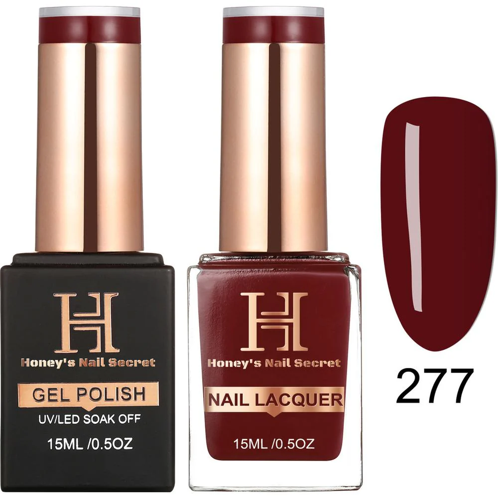 Honey's Nail Secret Duo - UV/LED Soak Off Gel Polish 0.5 oz. + Nail Lacquer 0.5 oz. - #HP 277