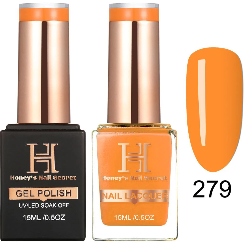 Honey's Nail Secret Duo - UV/LED Soak Off Gel Polish 0.5 oz. + Nail Lacquer 0.5 oz. - #HP 279