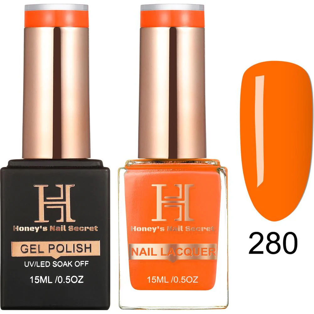 Honey's Nail Secret Duo - UV/LED Soak Off Gel Polish 0.5 oz. + Nail Lacquer 0.5 oz. - #HP 280