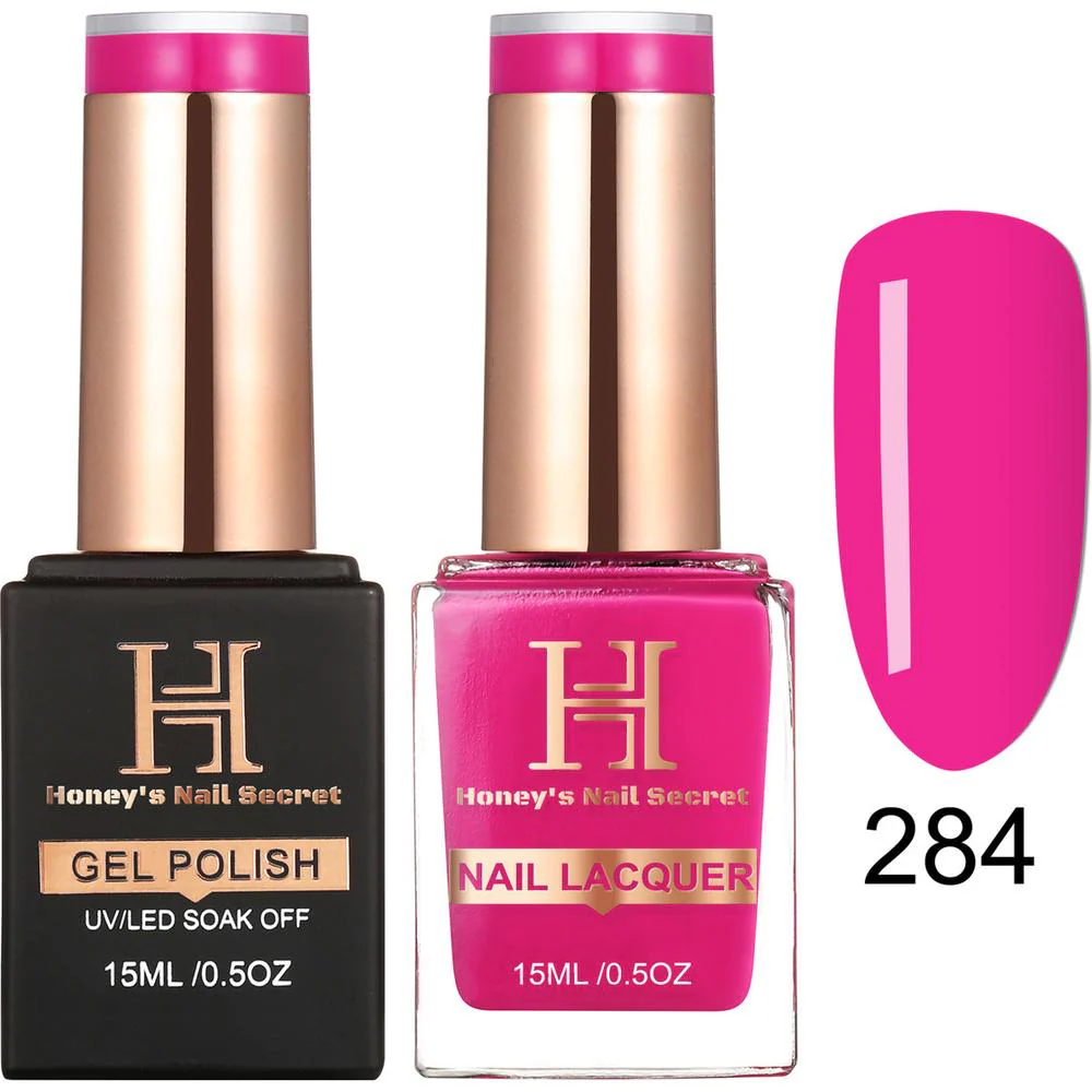 Honey's Nail Secret Duo - UV/LED Soak Off Gel Polish 0.5 oz. + Nail Lacquer 0.5 oz. - #HP 284