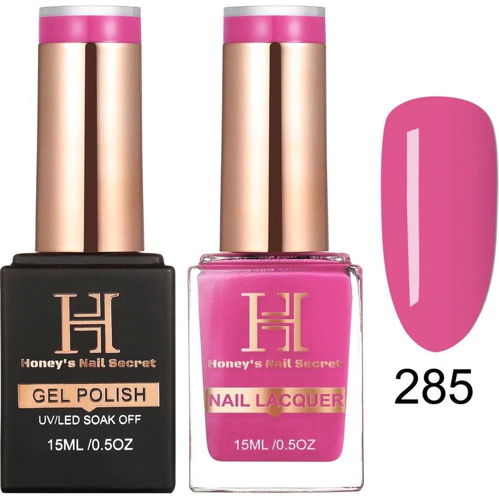 Honey's Nail Secret Duo - UV/LED Soak Off Gel Polish 0.5 oz. + Nail Lacquer 0.5 oz. - #HP 285