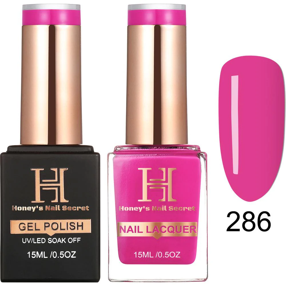 Honey's Nail Secret Duo - UV/LED Soak Off Gel Polish 0.5 oz. + Nail Lacquer 0.5 oz. - #HP 286