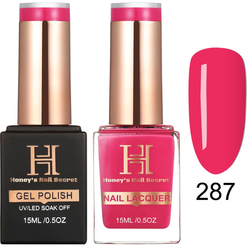 Honey's Nail Secret Duo - UV/LED Soak Off Gel Polish 0.5 oz. + Nail Lacquer 0.5 oz. - #HP 287