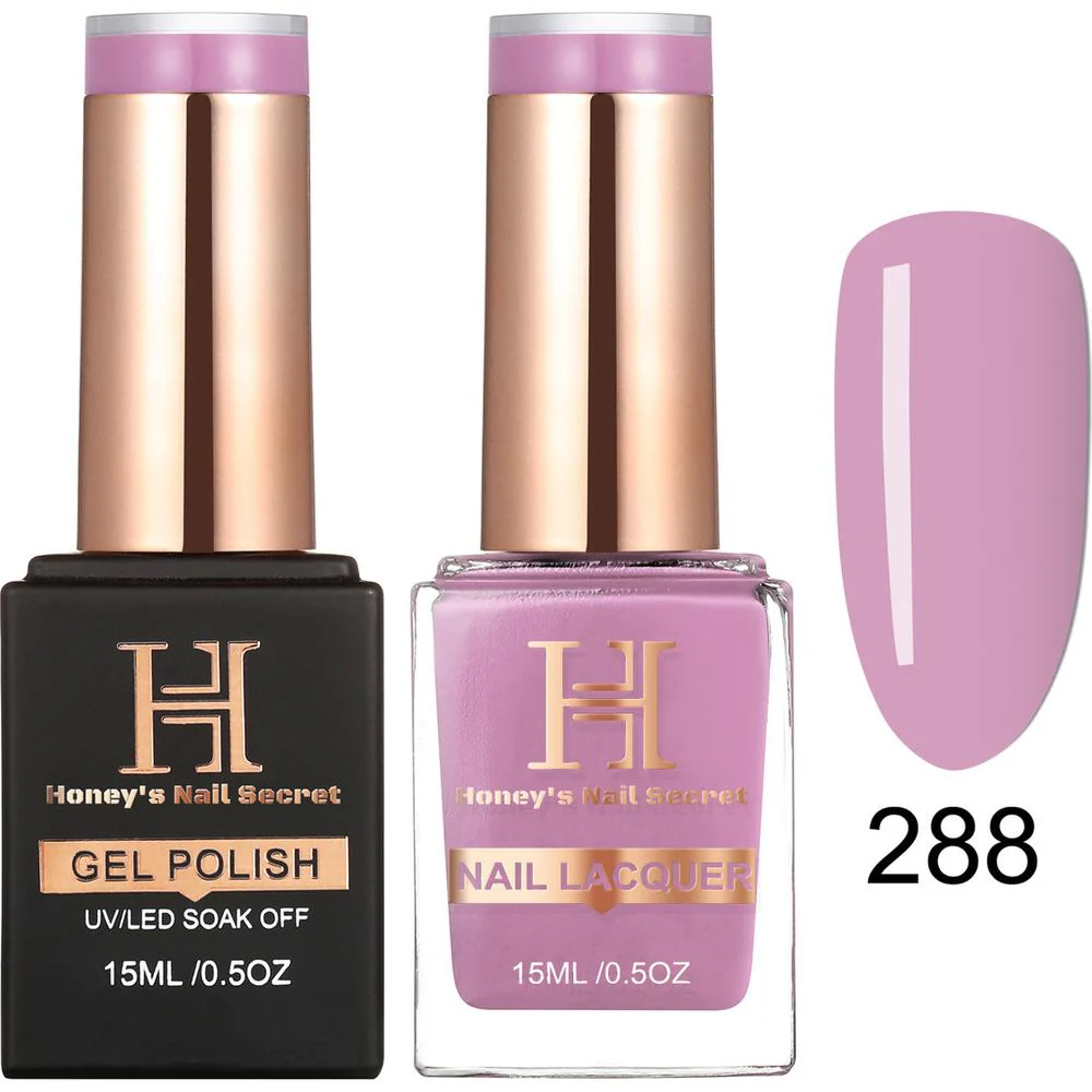 Honey's Nail Secret Duo - UV/LED Soak Off Gel Polish 0.5 oz. + Nail Lacquer 0.5 oz. - #HP 288