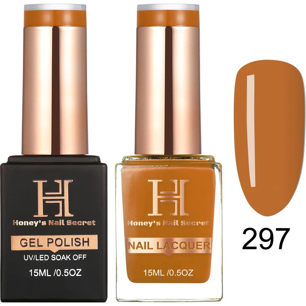 Honey's Nail Secret Duo - UV/LED Soak Off Gel Polish 0.5 oz. + Nail Lacquer 0.5 oz. - #HP 297