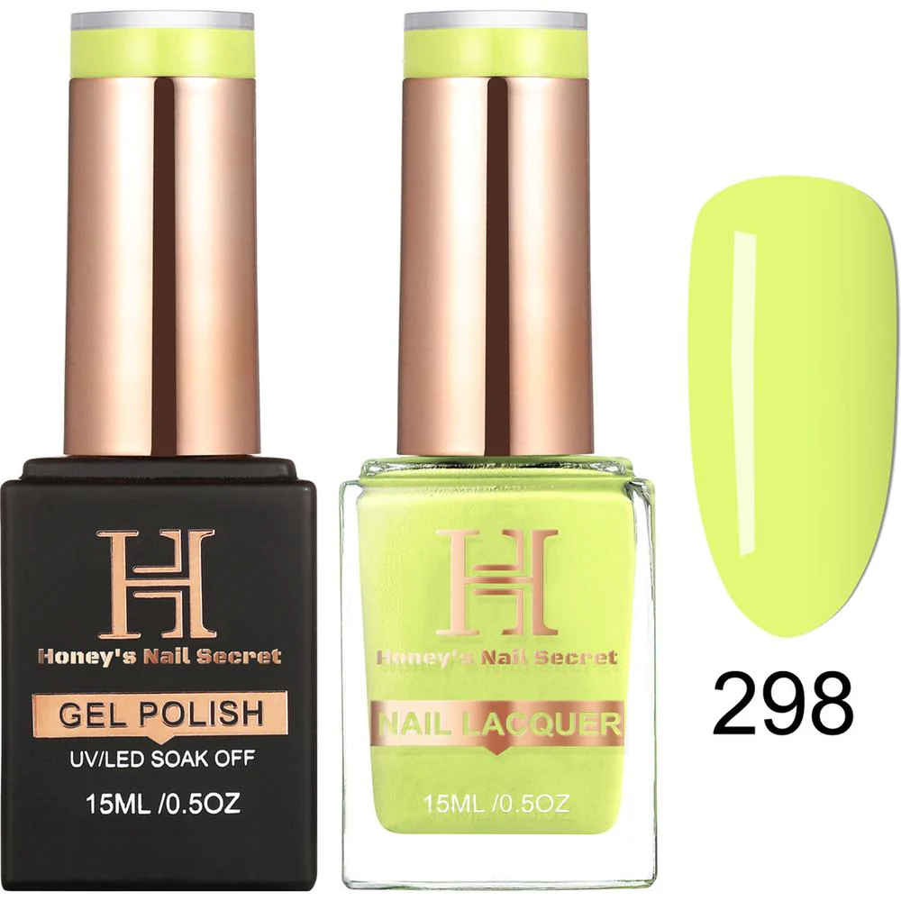 Honey's Nail Secret Duo - UV/LED Soak Off Gel Polish 0.5 oz. + Nail Lacquer 0.5 oz. - #HP 298