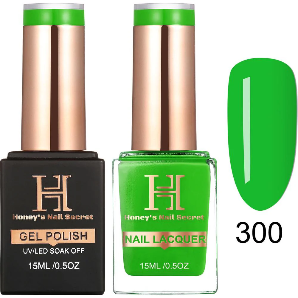 Honey's Nail Secret Duo - UV/LED Soak Off Gel Polish 0.5 oz. + Nail Lacquer 0.5 oz. - #HP 300