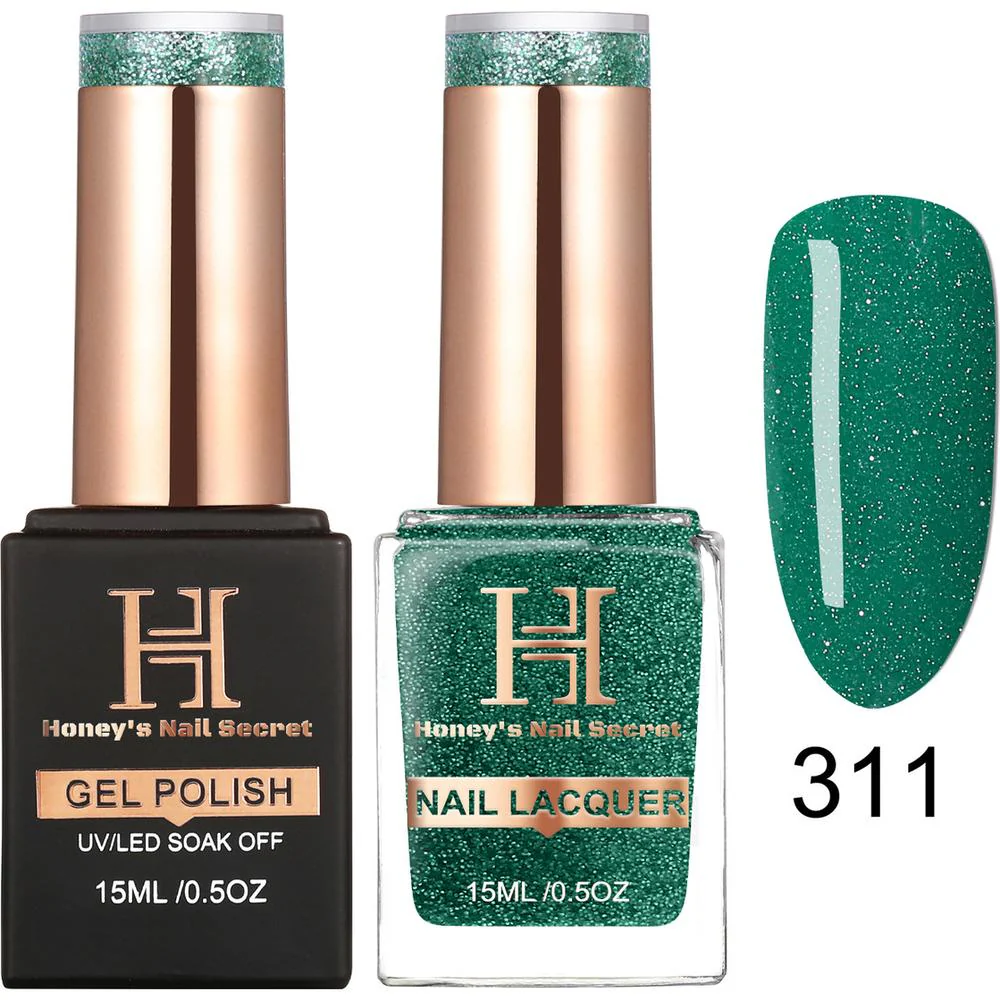 Honey's Nail Secret Duo - UV/LED Soak Off Gel Polish 0.5 oz. + Nail Lacquer 0.5 oz. - #HP 311