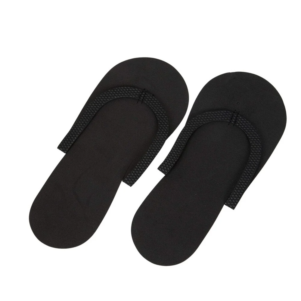 Ikonna Slip-Resistant Pedi Slippers - Black / 12 pair - Image 6