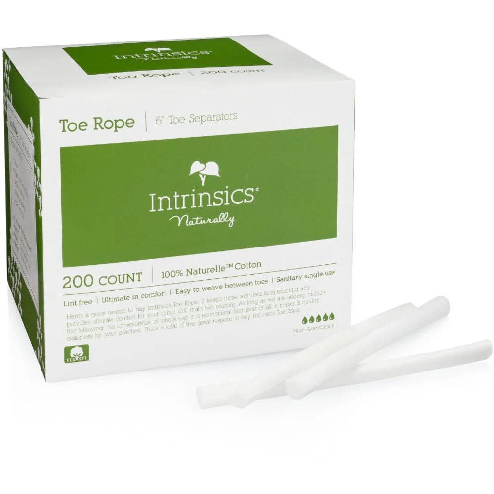 100% Cotton Toe Rope - 6" Long Toe Separators / 200 Count per Box by Intrinsics