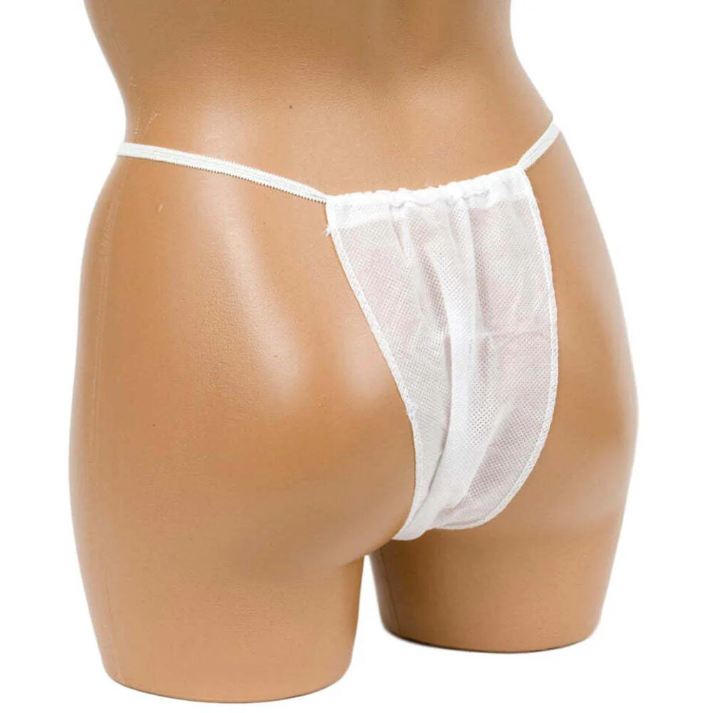 Disposable Bikinis - White - Individually Wrapped / Box of 100 X 10 Boxes = Case of 1,000 Bikinis by Intrinsics - Image 2