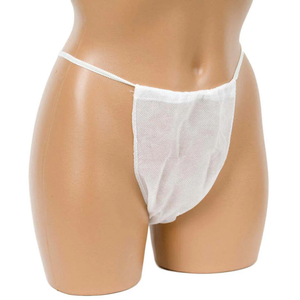 Disposable Bikinis - White - Individually Wrapped / Box of 100 X 10 Boxes = Case of 1,000 Bikinis by Intrinsics - Image 3