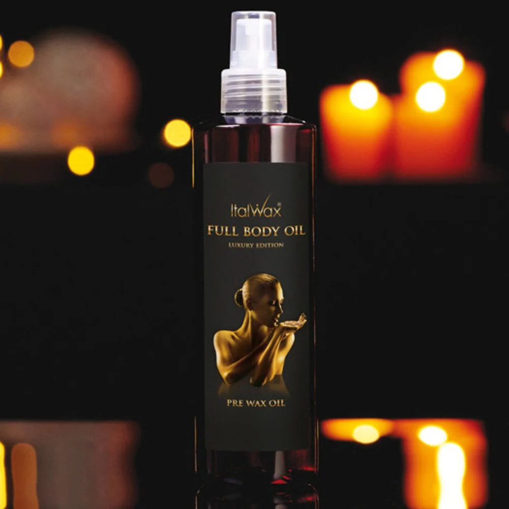 ItalWax Pre-Wax Treatment - Full Body Oil from Italy / 8.45 oz. - 250 mL. Pump Top Bottle - Image 2