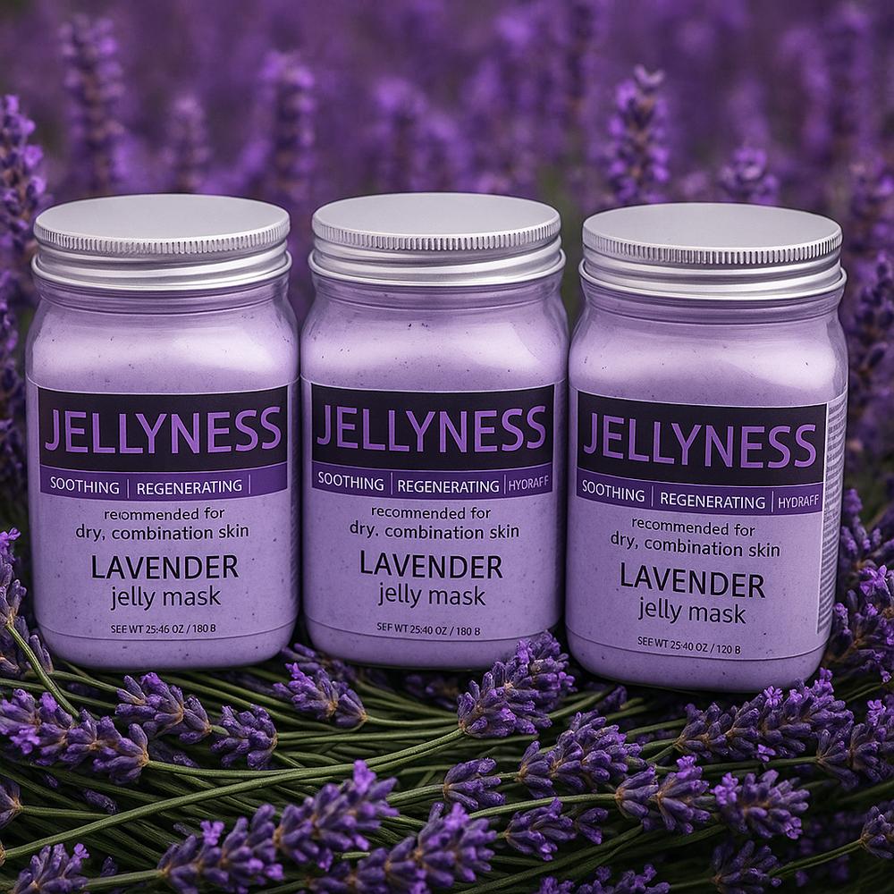 Jellyness Lavender Jelly Mask / 79.3 oz. Total = 26.45 oz. - 750 Grams Each X 3 Containers by Waxness