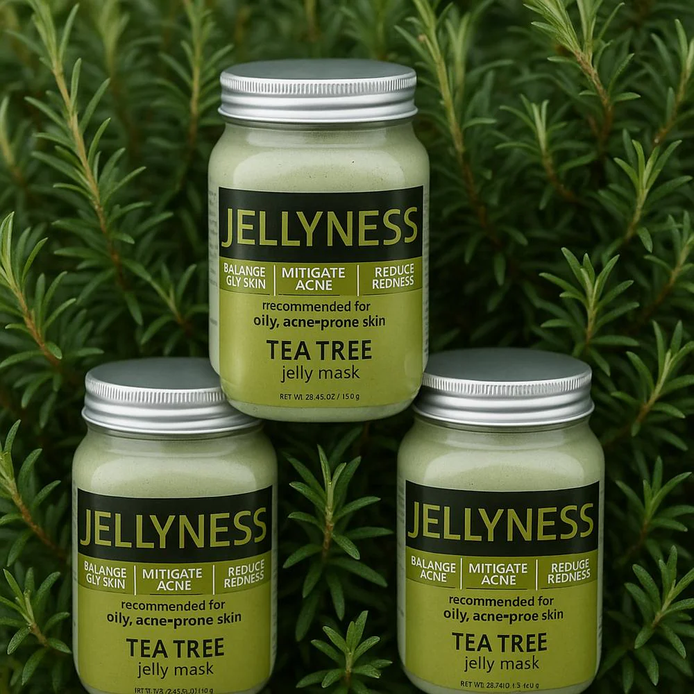 Jellyness Tea Tree Jelly Mask / 79.3 oz. Total = 26.45 oz. - 750 Grams Each X 3 Containers by Waxness
