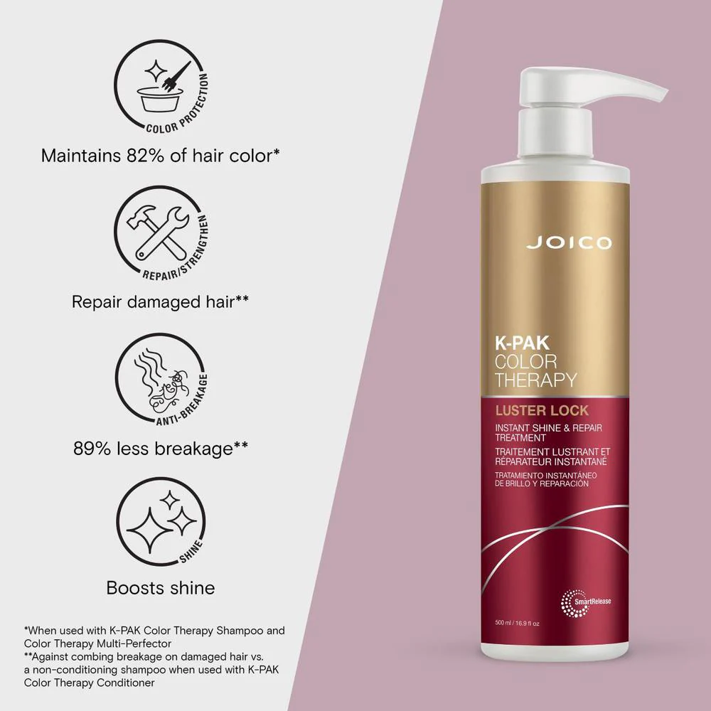 K-PAK Color Therapy Luster Lock Instant Shine & Repair Treatment / 16.9 oz. by Joico - Image 3