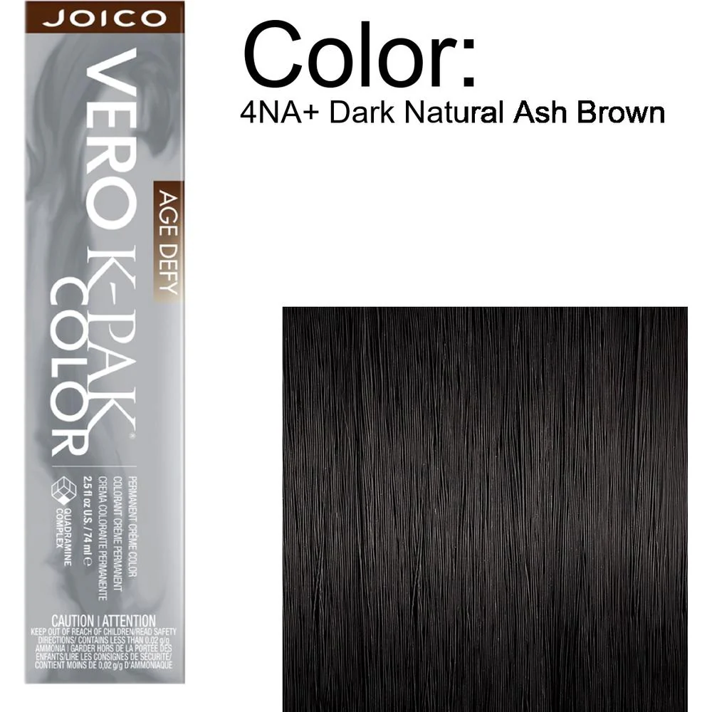 Joico Vero K-PAK Age Defy Permanent Creme Color - 4NA+ Dark Natural Ash Brown / 2.5 oz.