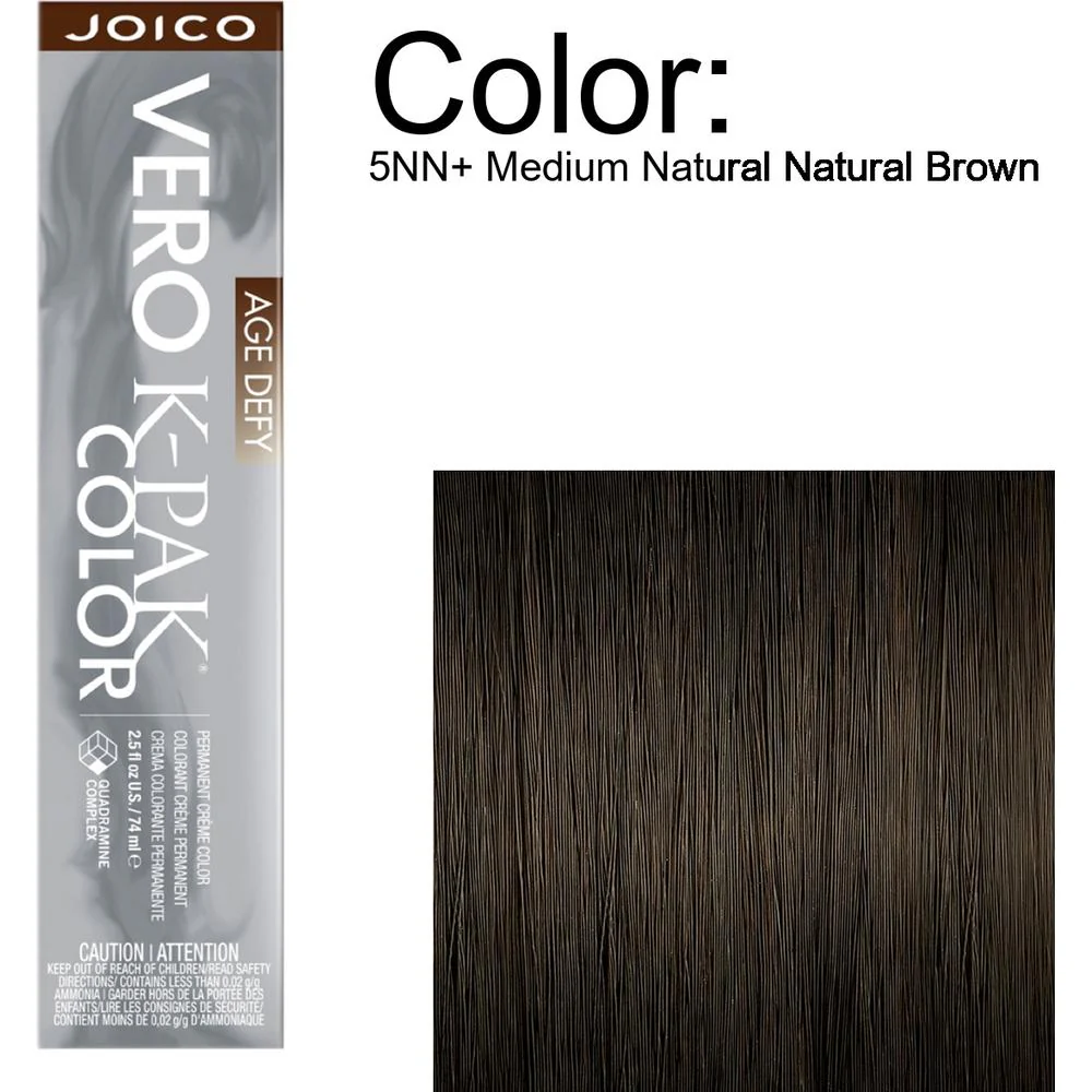 Joico Vero K-PAK Age Defy Permanent Creme Color - 5NN+ Medium Natural Natural Brown / 2.5 oz.