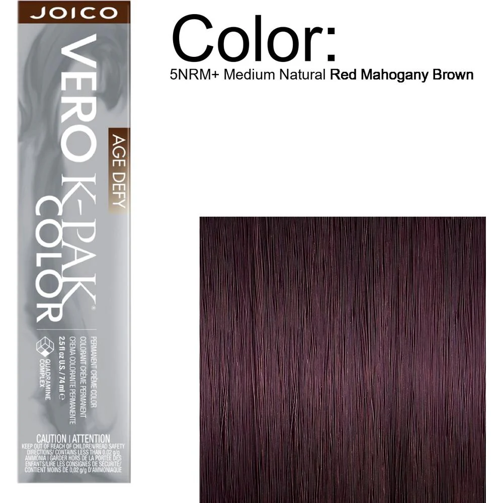 Joico Vero K-PAK Age Defy Permanent Creme Color - 5NRM+ Medium Natural Red Mahogany Brown / 2.5 oz.