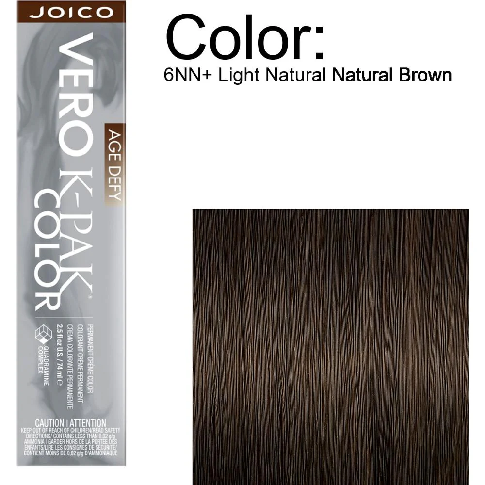 Joico Vero K-PAK Age Defy Permanent Creme Color - 6NN+ Light Natural Natural Brown / 2.5 oz.