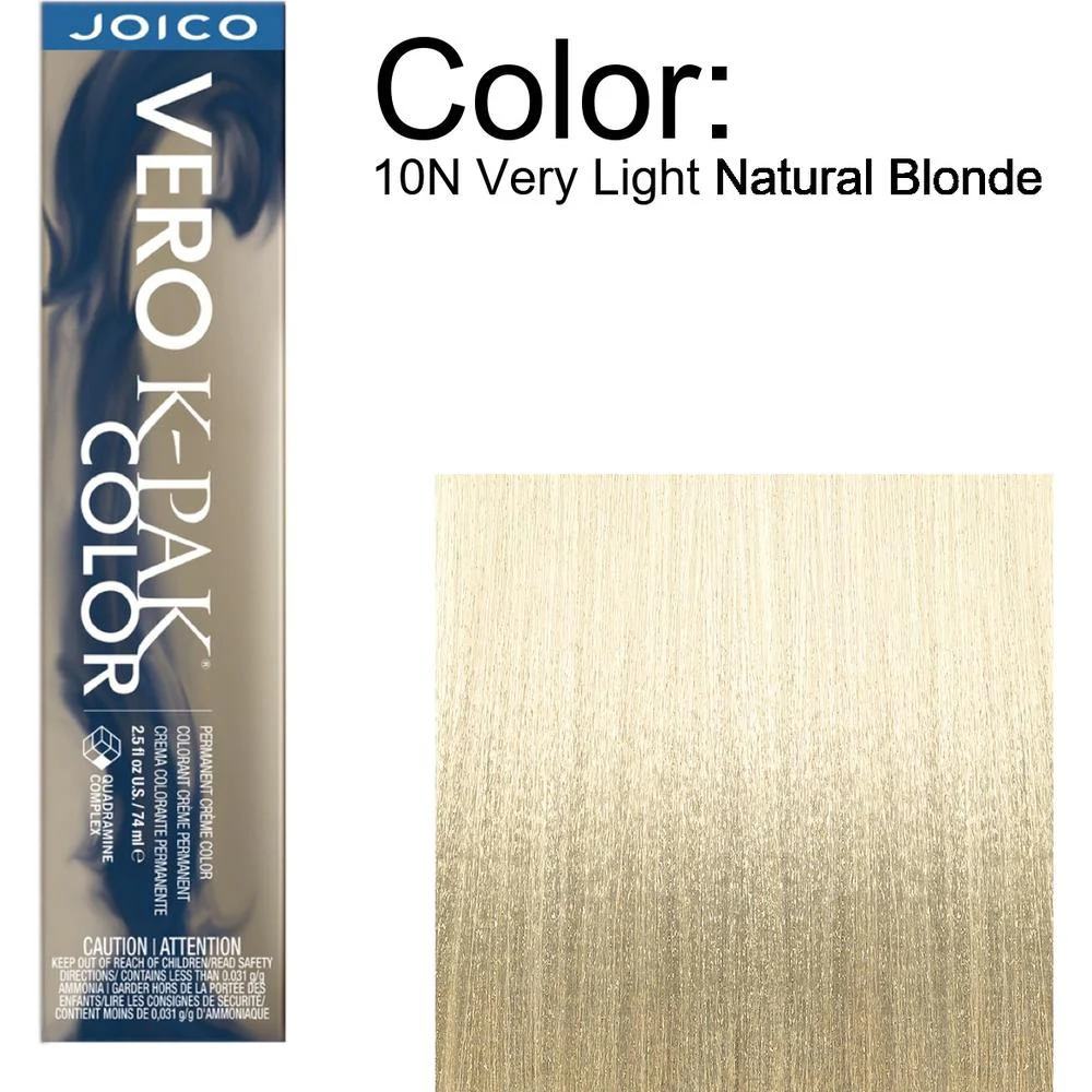 Joico Vero K-PAK Permanent Creme Color - 10N Very Light Natural Blonde / 2.5 oz.