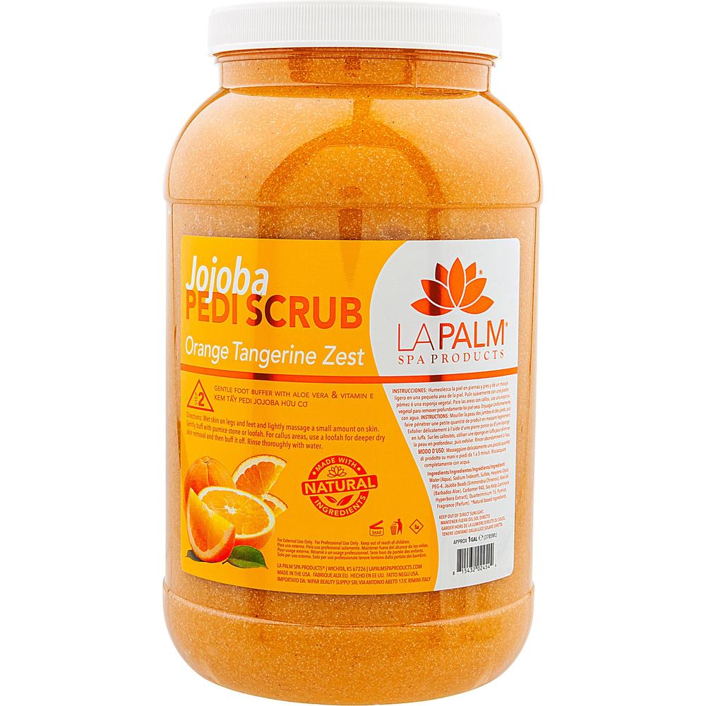 Jojoba Pedi-Gel Scrub - Orange Tangerine Zest / 1 Gallon by La Palm