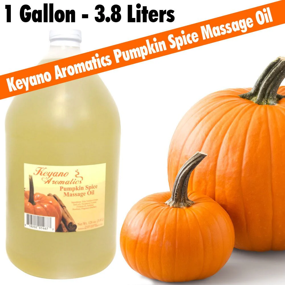 Keyano Aromatics - Pumpkin Spice Massage Oil / 1 Gallon - 128 oz. - 3.8 Liters by Keyano Aromatics