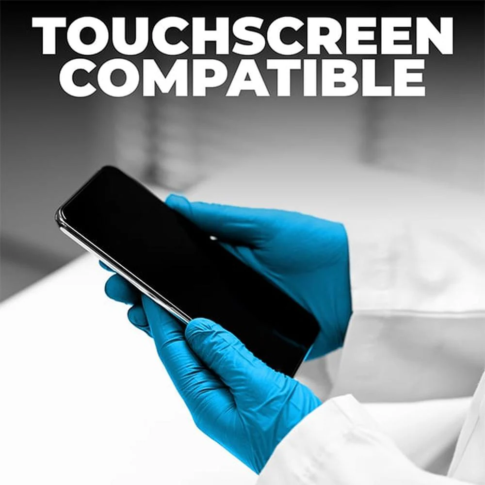 L3VEL3 Nitrile Blue Gloves - MEDIUM / 100 Pack - 3.8 mil Thickness - Image 3