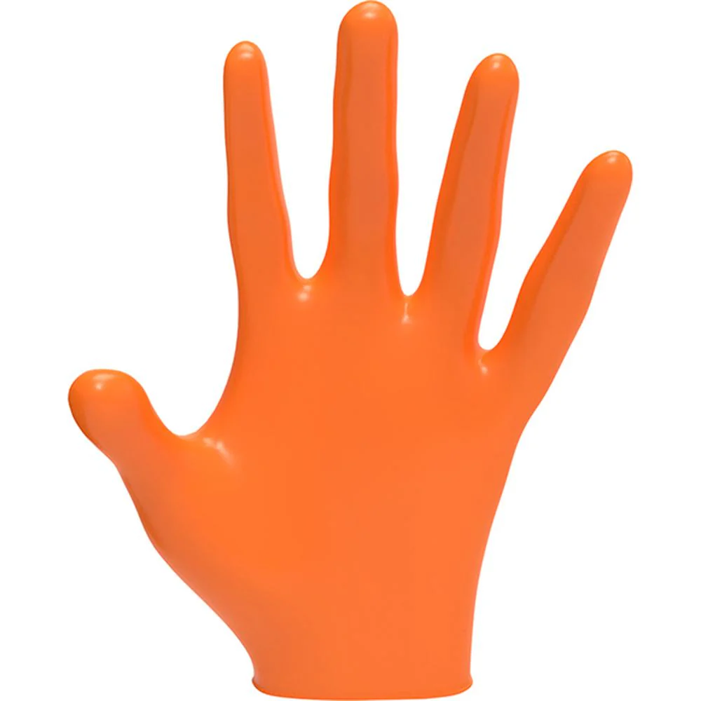 L3VEL3 Nitrile Orange Gloves - SMALL / 100 Pack - 3.5 mil Thickness - Image 2