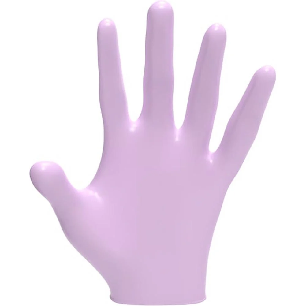 L3VEL3 Nitrile Pearl Lavender Gloves - LARGE / 100 Pack - 4 mil Thickness - Image 2