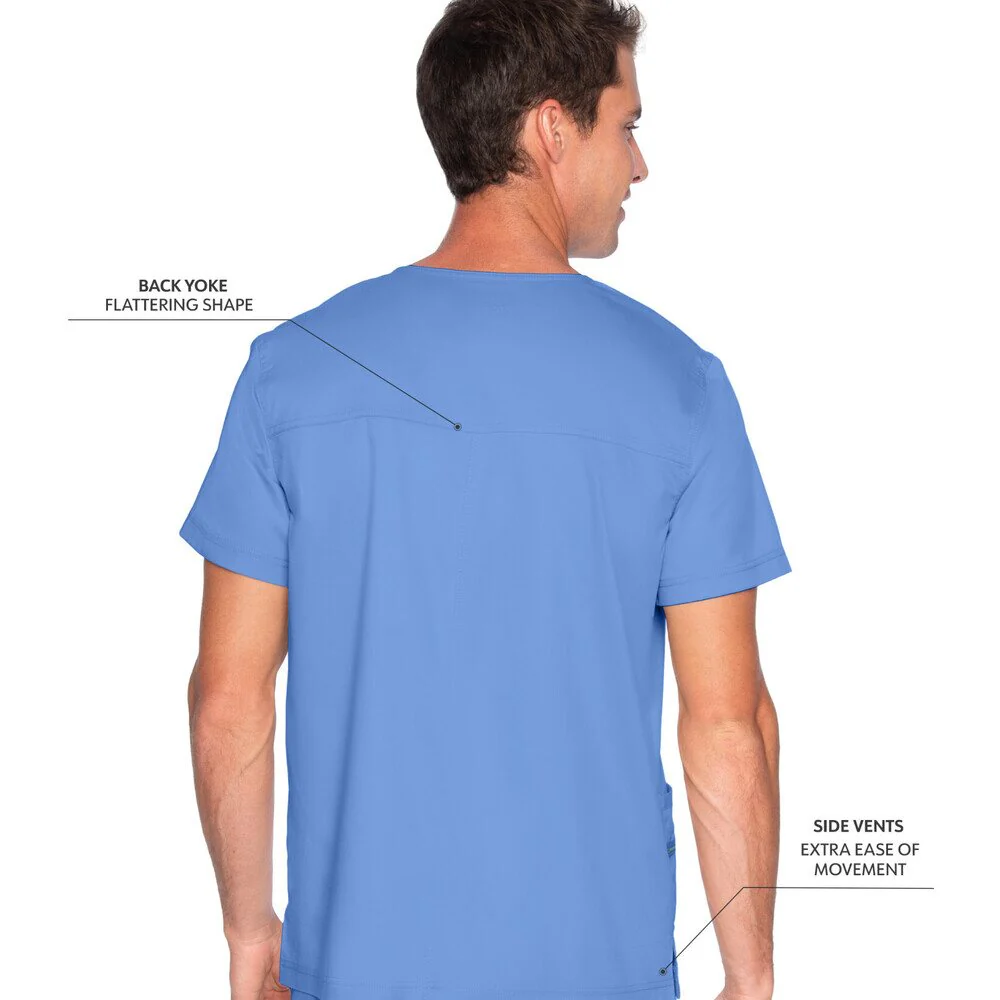 Landau Proflex Men's 4-Pocket V-Neck Top - CEIL / Sizes S - 5XL - Image 3