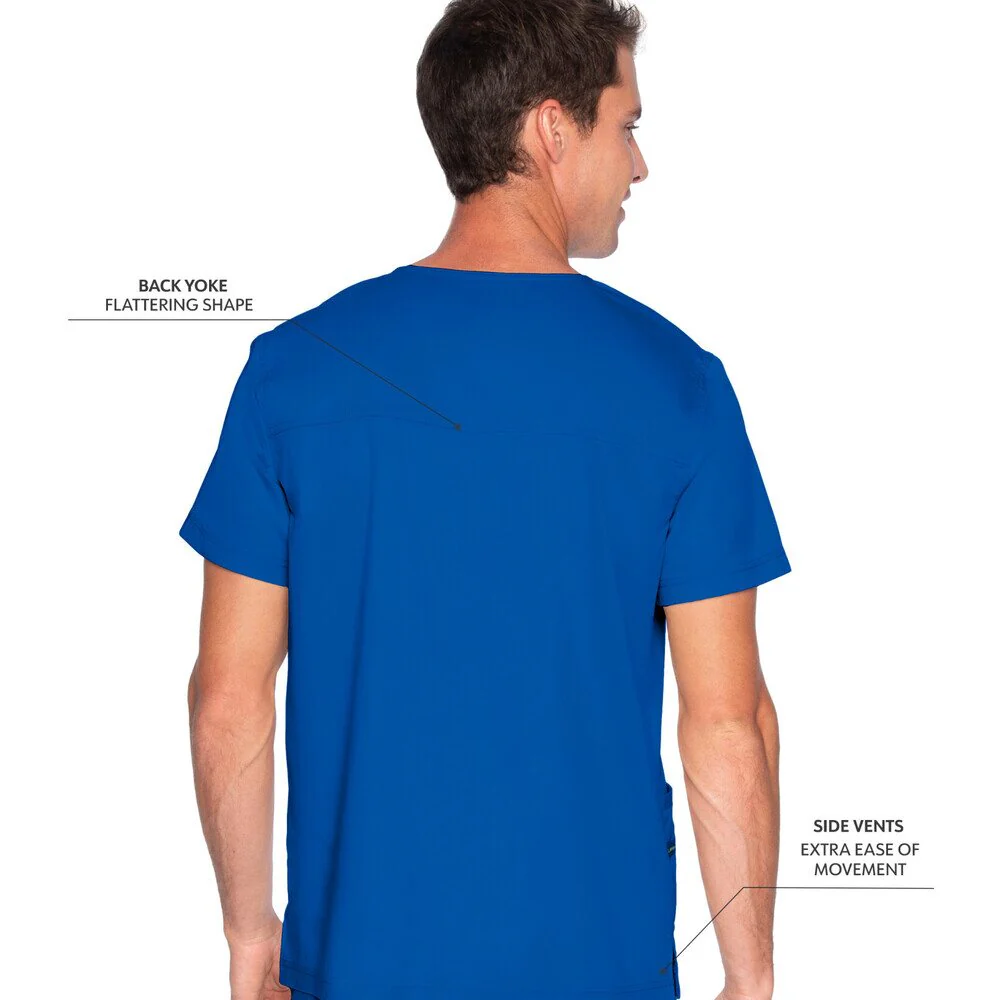 Landau Proflex Men's 4-Pocket V-Neck Top - GALAXY / Sizes S - 5XL - Image 3