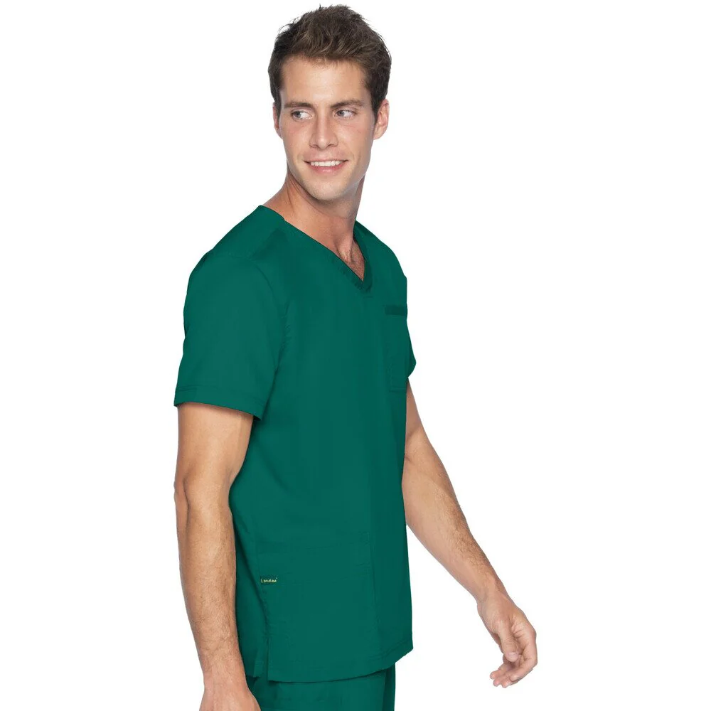 Landau Proflex Men's 4-Pocket V-Neck Top - HUNTER / Sizes S - 5XL - Image 4