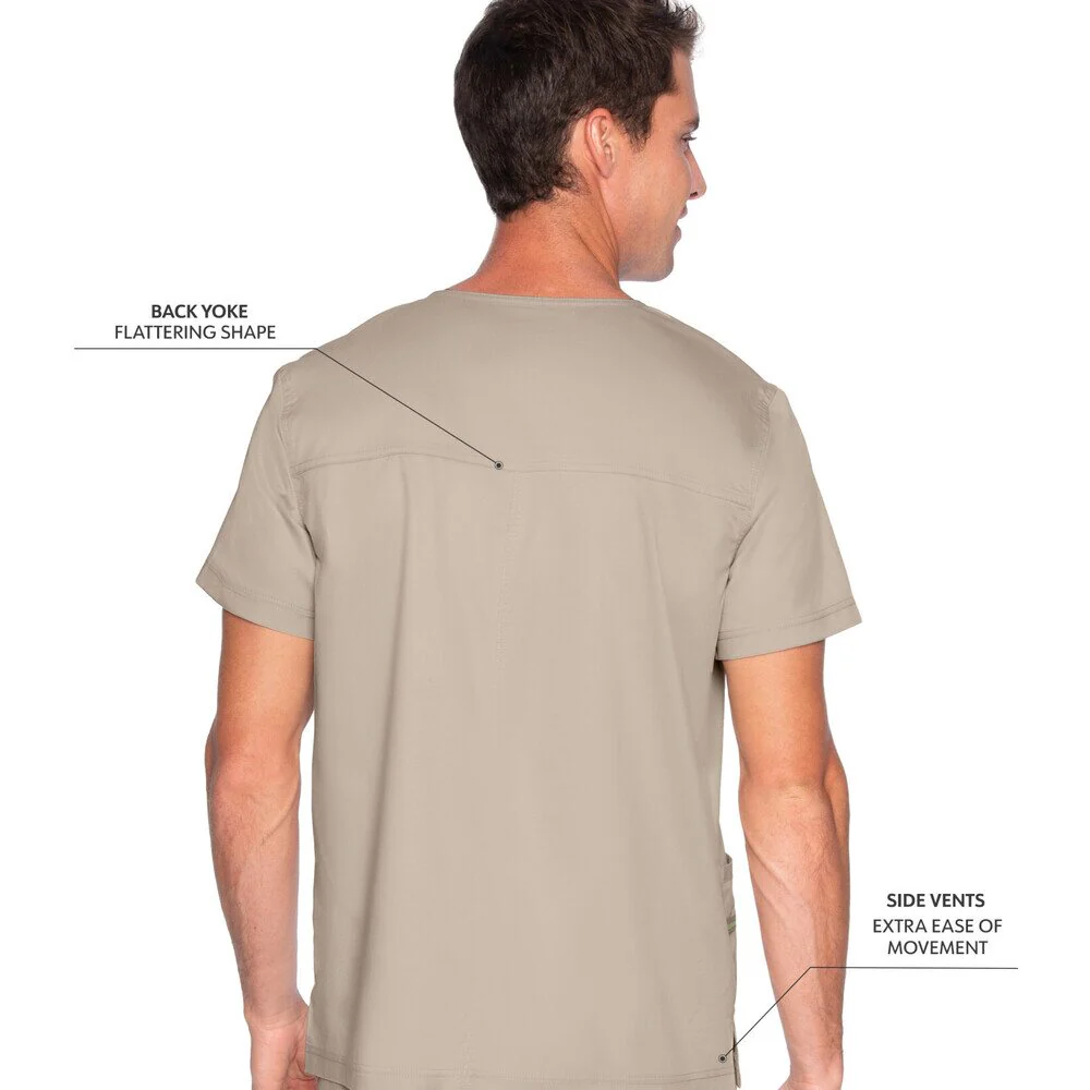 Landau Proflex Men's 4-Pocket V-Neck Top - SANDSTONE / Sizes S - 5XL - Image 3