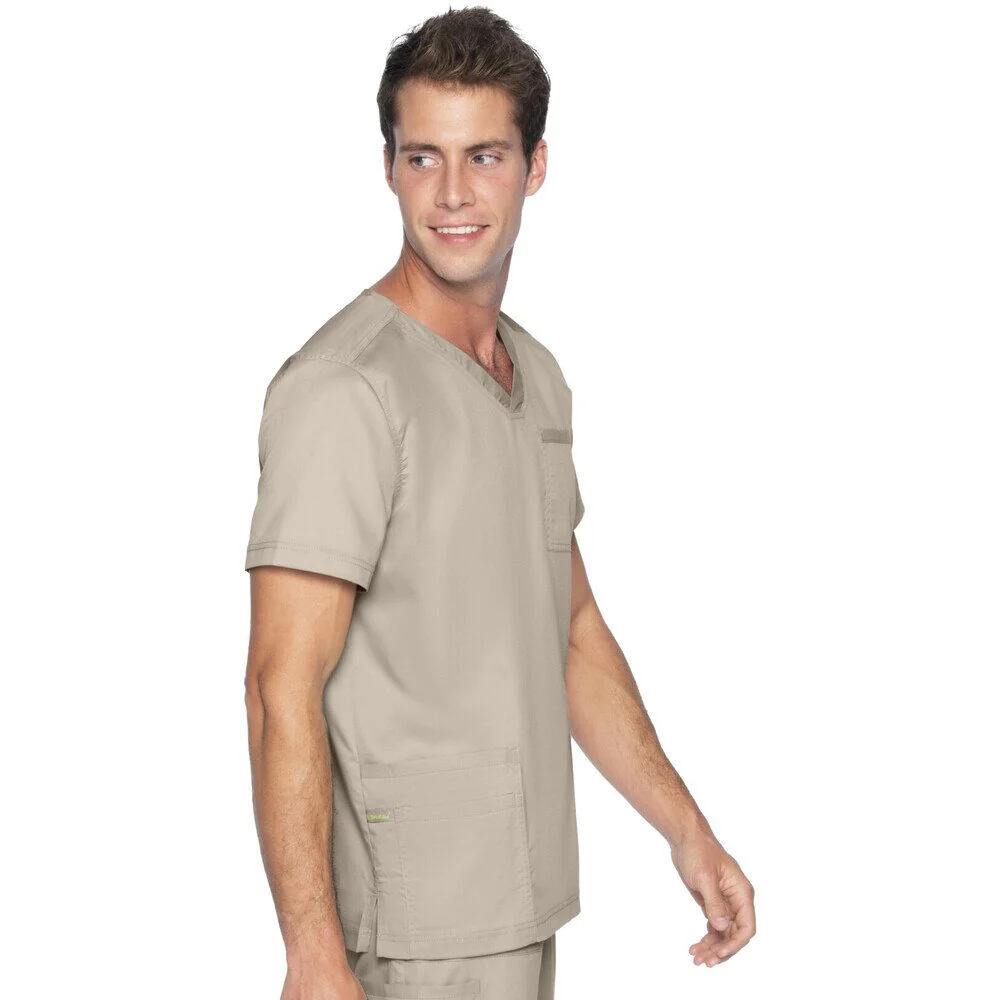 Landau Proflex Men's 4-Pocket V-Neck Top - SANDSTONE / Sizes S - 5XL - Image 4