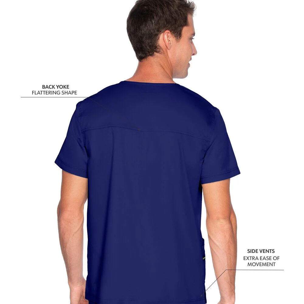 Landau Proflex Men's 4-Pocket V-Neck Top - TRUE NAVY / Sizes S - 5XL - Image 3