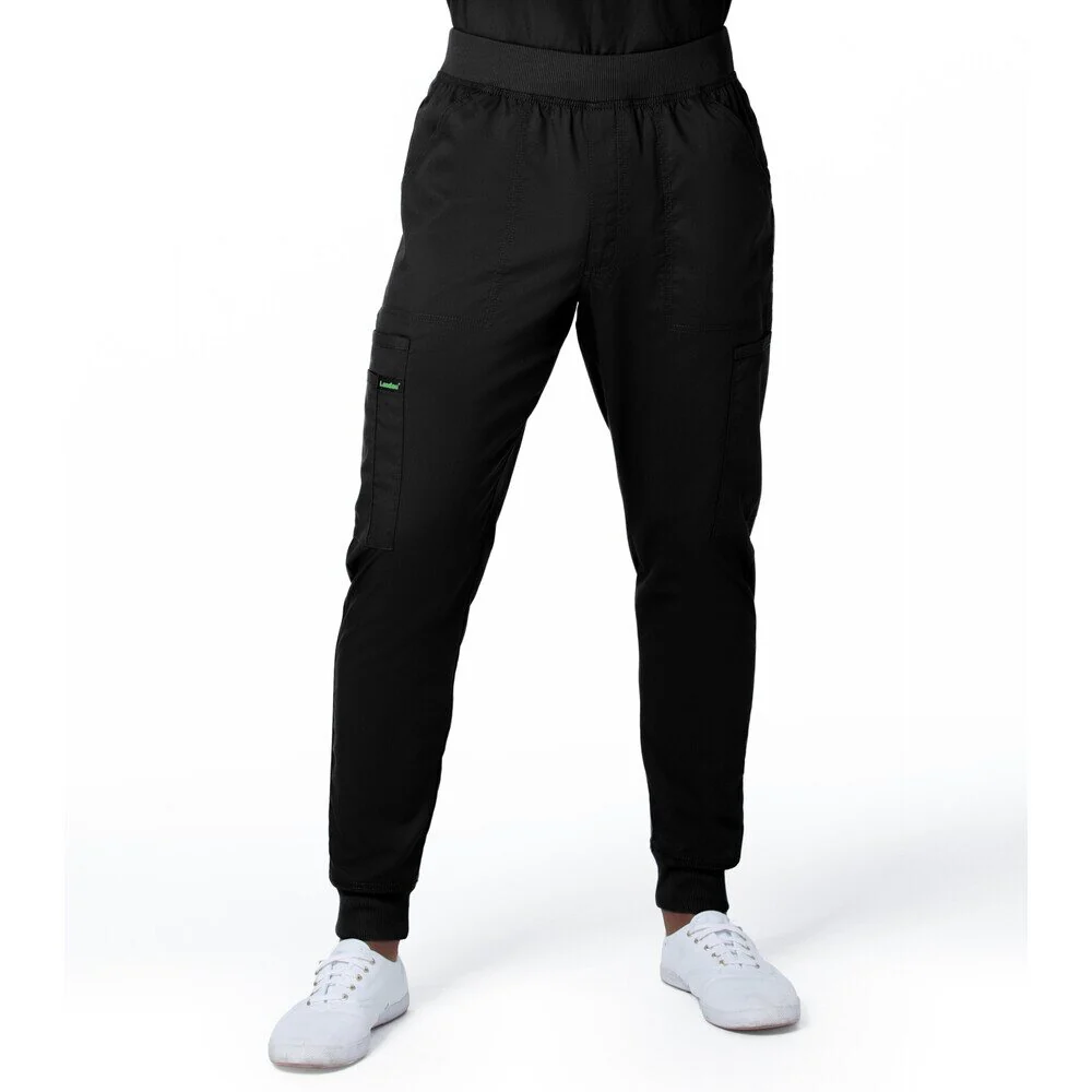 Landau Proflex Men's Banded-Bottom Jogger Pants with Elastic Waistband + 7 Pockets - BLACK / Sizes S - 3XL