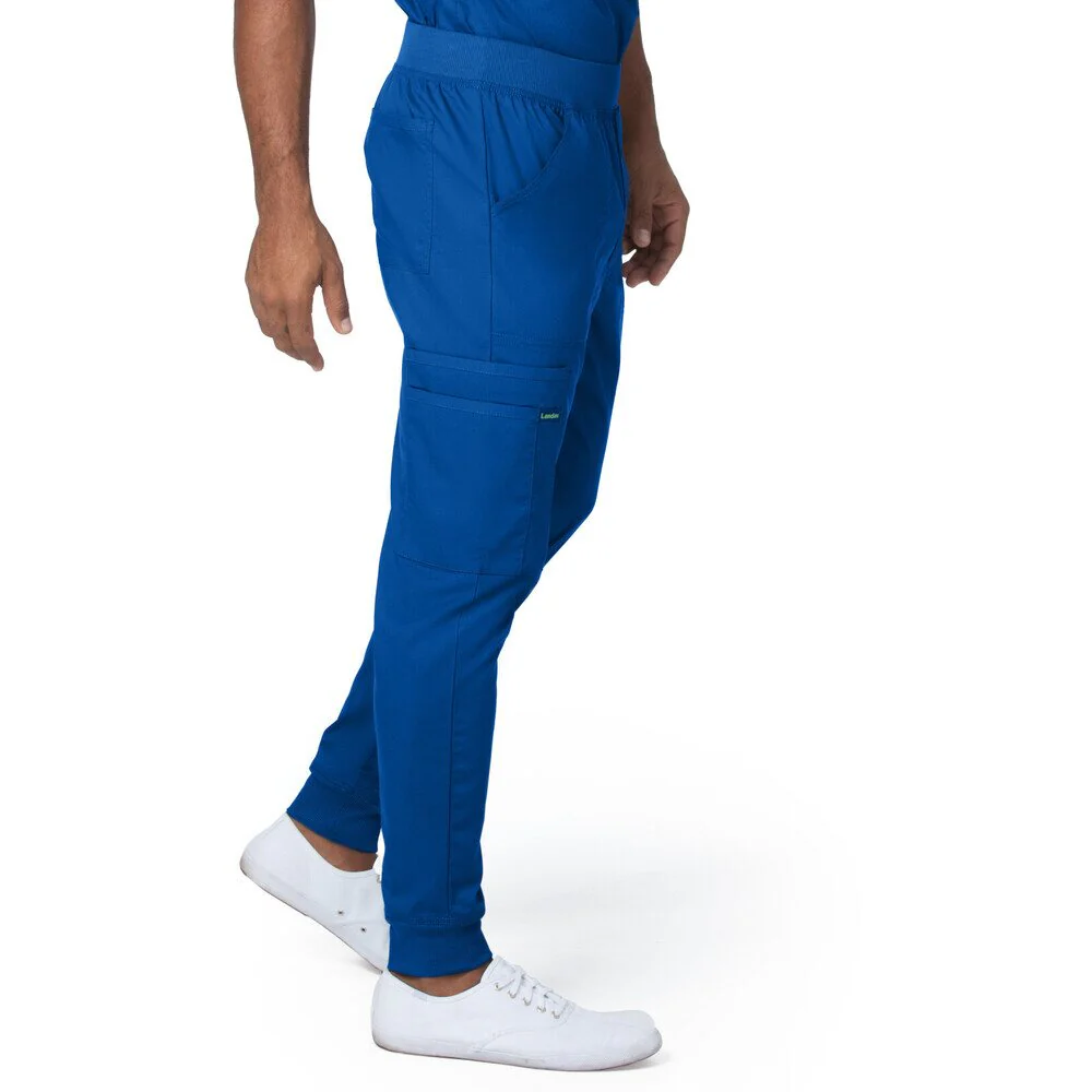 Landau Proflex Men's Banded-Bottom Jogger Pants with Elastic Waistband + 7 Pockets - GALAXY / Sizes S - 3XL - Image 4