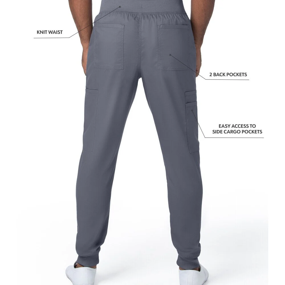Landau Proflex Men's Banded-Bottom Jogger Pants with Elastic Waistband + 7 Pockets - STEEL / Sizes S - 3XL - Image 3